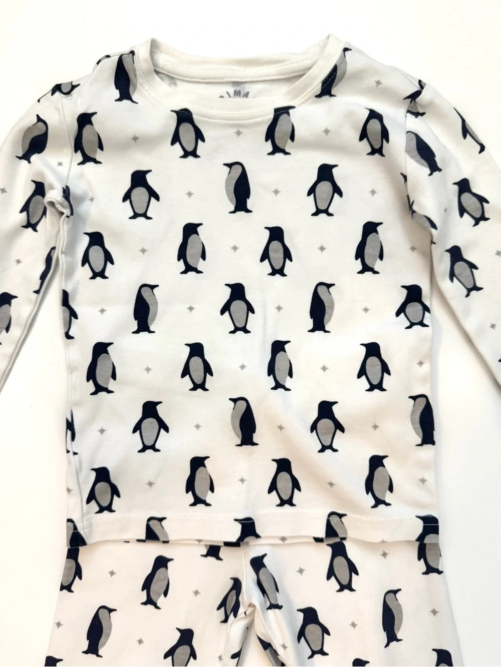 Primary 100% Organic Cotton Penguin Pals Pajama Set Size 4